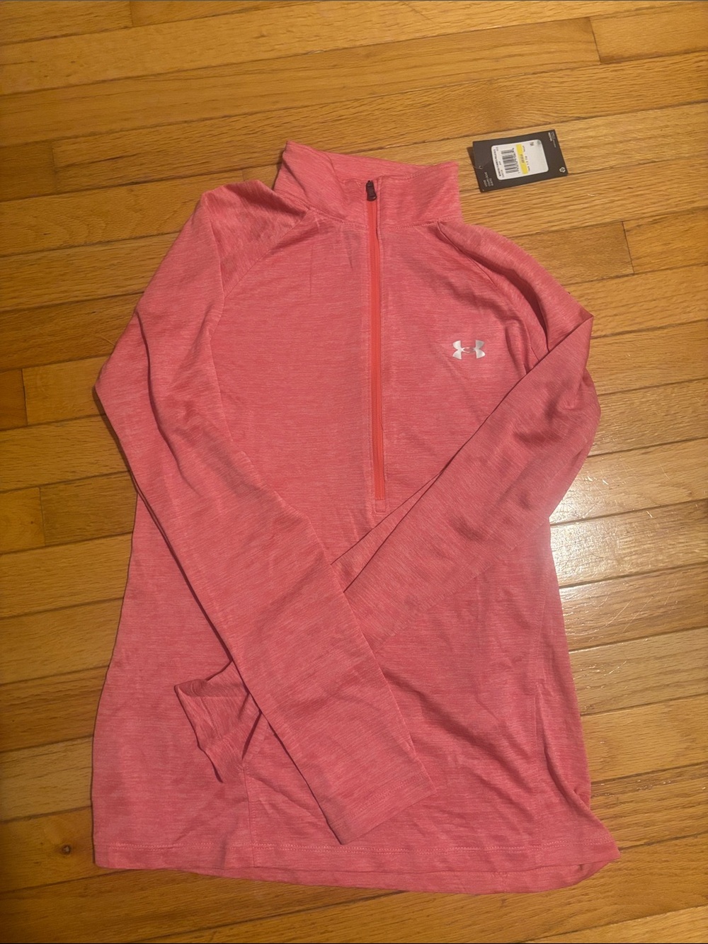 Under Armour Women's Coral Pink Quarter-Zip Performance Pullover